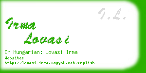 irma lovasi business card